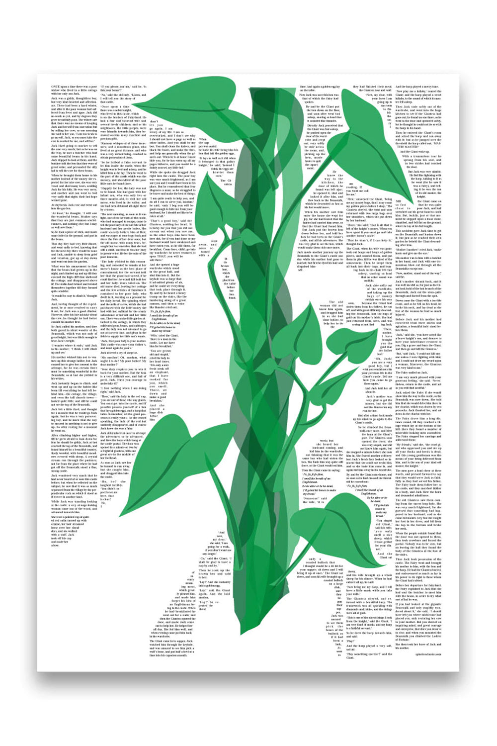 Jack and the Beanstalk mounted and framed
