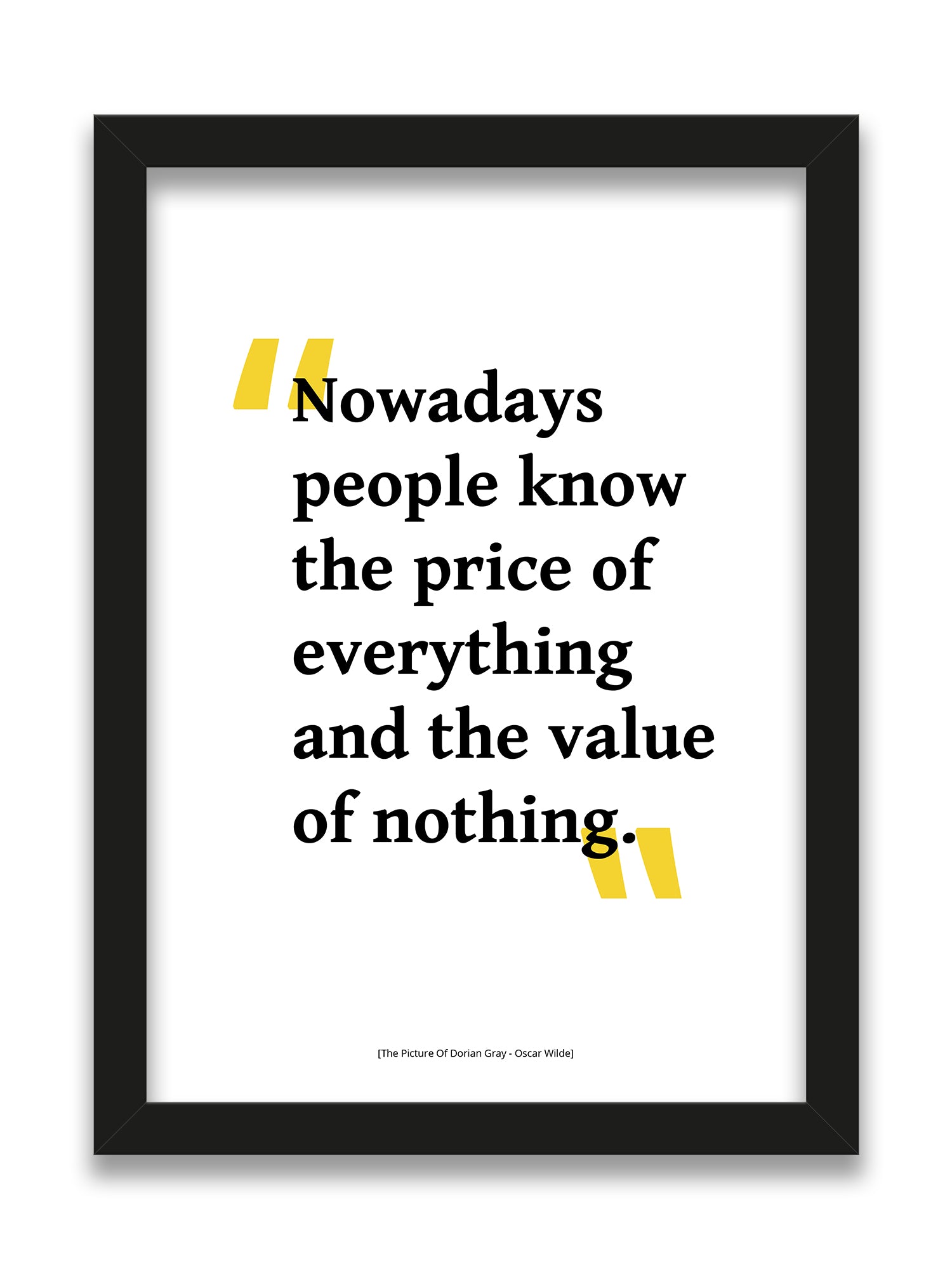 Oscar Wilde - The Picture Of Dorian Grey Value of Nothing