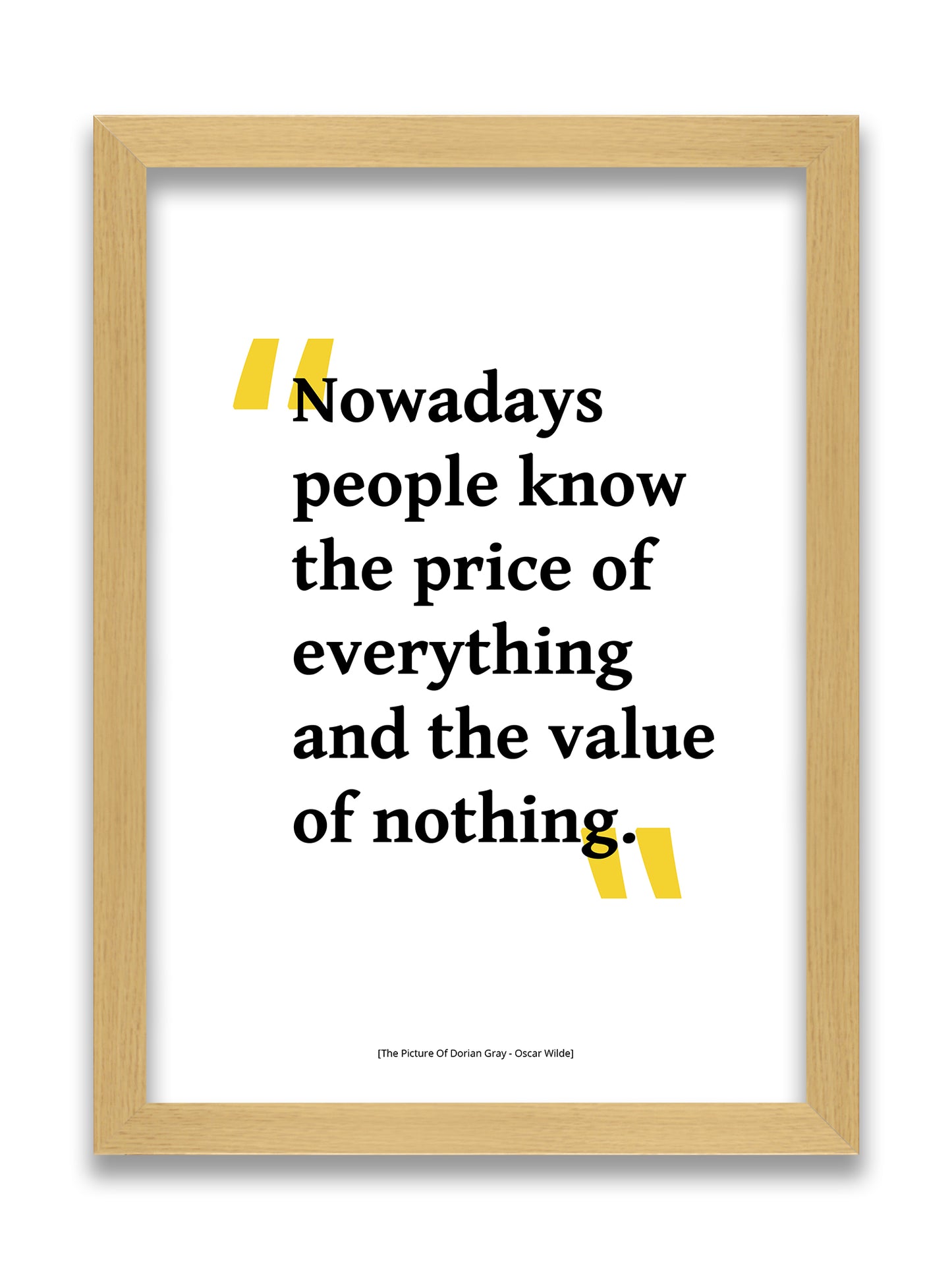 Oscar Wilde - The Picture Of Dorian Grey Value of Nothing