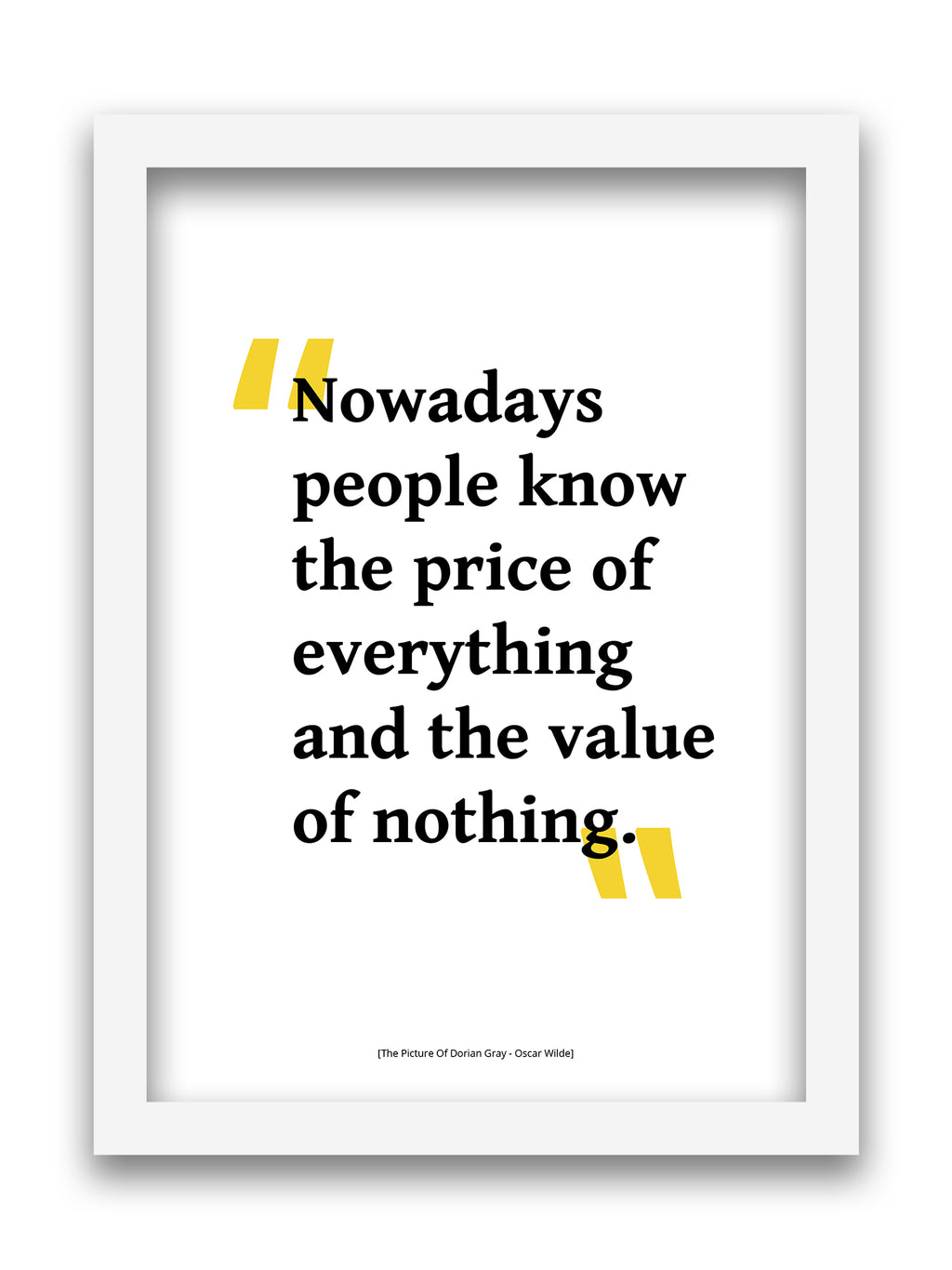 Oscar Wilde - The Picture Of Dorian Grey Value of Nothing