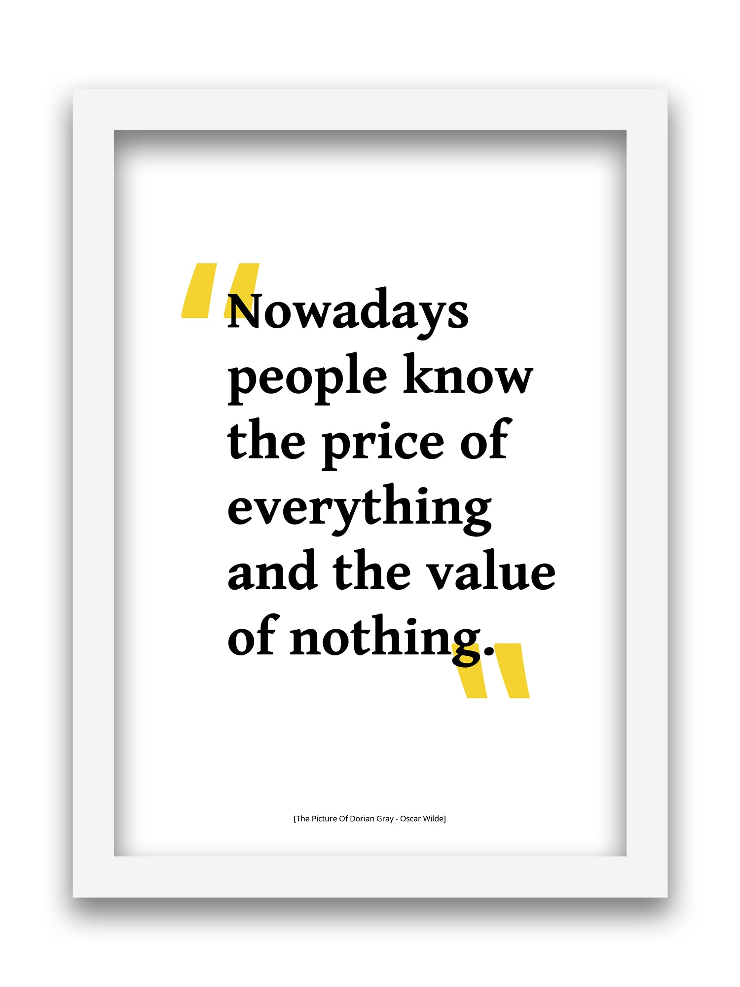 Oscar Wilde - The Picture Of Dorian Grey Value of Nothing